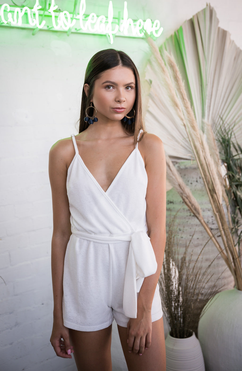 Almost Famous Playsuit (white) - West & Rose