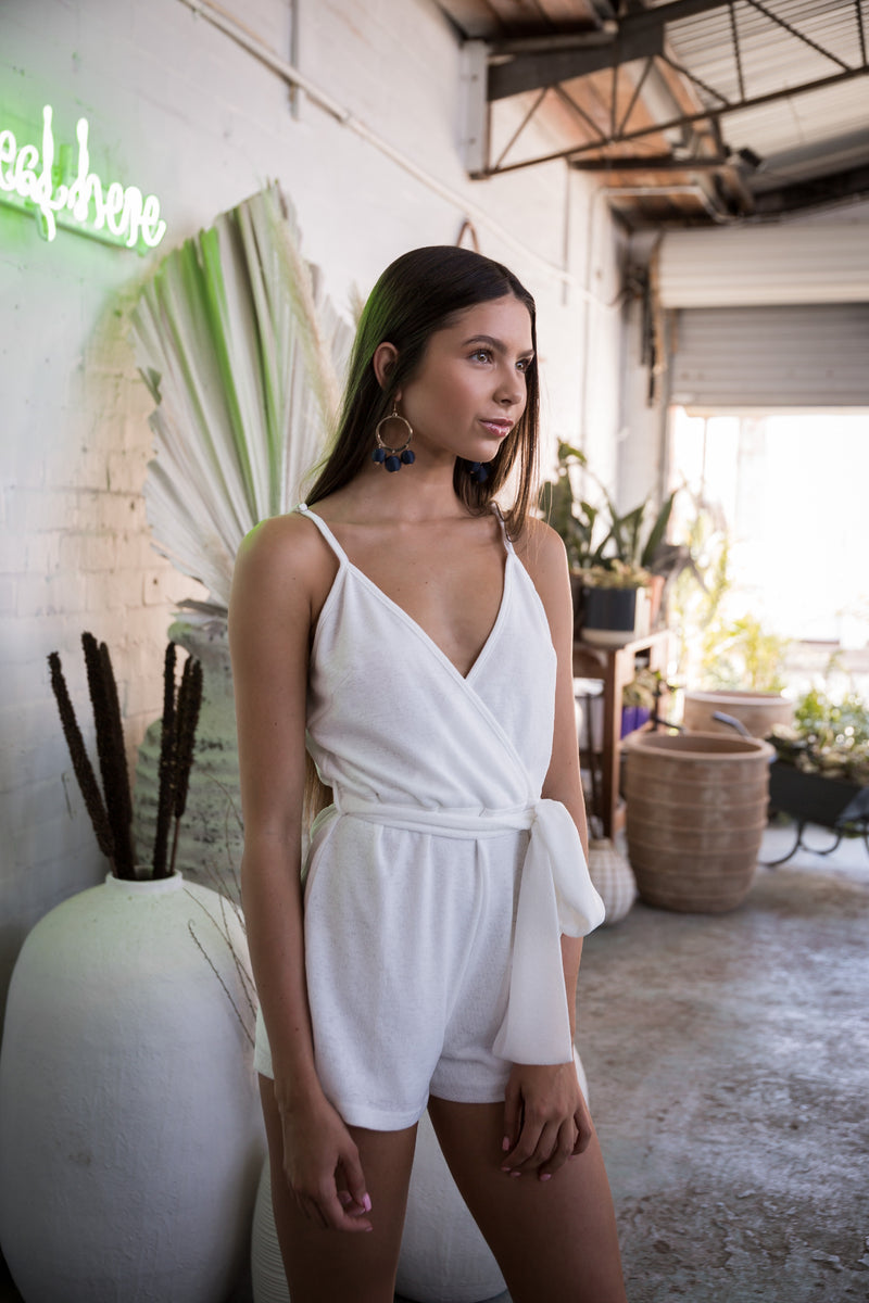 Almost Famous Playsuit (white) - West & Rose
