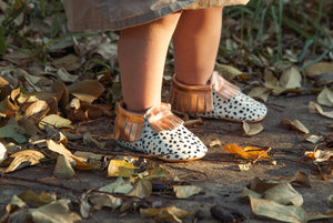 Rose Gold Spot Moccasins - West & Rose