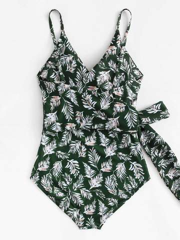Leaf Print Swimsuit - West & Rose
