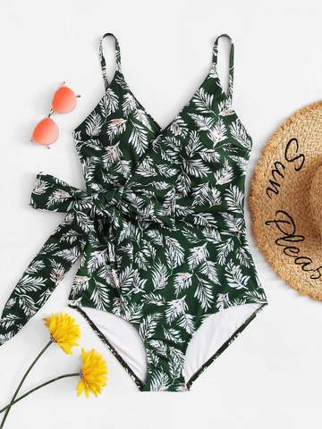 Leaf Print Swimsuit - West & Rose