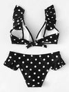 Polka Dot Bikini (Black) - West & Rose
