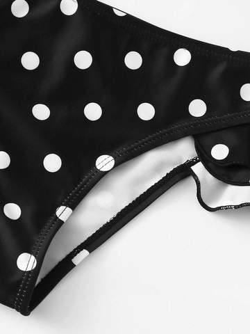 Polka Dot Bikini (Black) - West & Rose
